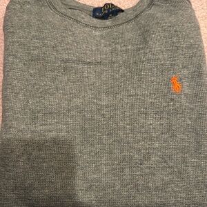 Long sleeve waff knit shirt